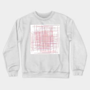 Thin Pink Lines Staggered Crosshatch Crewneck Sweatshirt